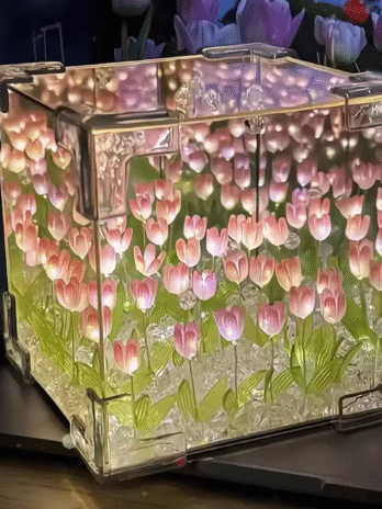 🌷صندوق التوليب المضيء